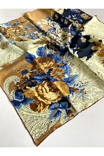 Aker Μεταξωτό κασκόλ Sura 46541 Καφέ Μικτό σχέδιο