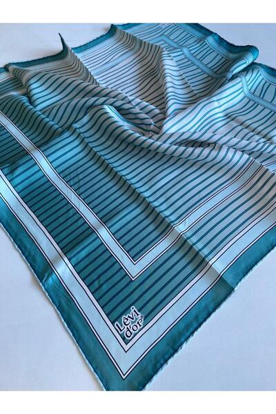 Levidor Шовковий шарф Tivil 39260 Зелений з мішаним візерунком