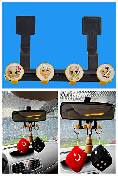 HR PLAST Oto Araç içi Ayna Süs ve Koku Organizer Aksesuar Dikiz Aynası Askı A...