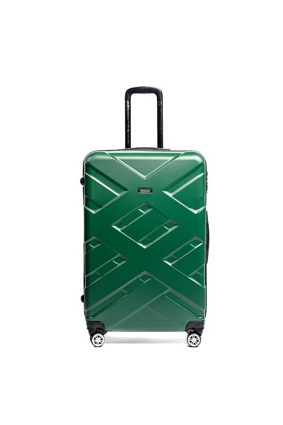 Travel POLO Medium trolley, TRAVEL POLO, 67x41x29cm, A1010, checked luggage. ABS suitcase, Khaki