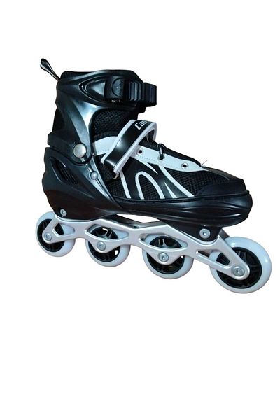 Pasifik Lighted Double Row Adjustable 4-Wheel Training Children's Skates - Black