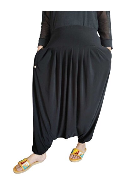 BOYA MODA SANDY KUMAŞ LİKRALI CEPLİ ŞALVAR PANTOLON EŞOFMAN ALTI