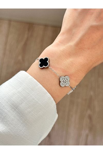 YOUES JEWELRY 316L Steel Bracelet Pearlescent Women Men Unisex Bracelet Double Sided Bracelet