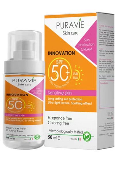 puravie Sunscreen 50ml for sensitive skin - perfect protection for your skin