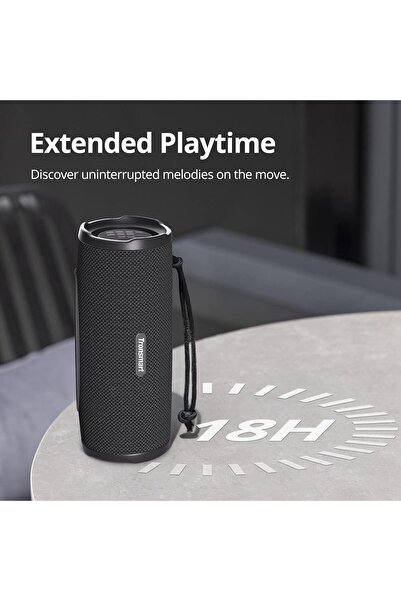 Tronsmart ترونسمارت ميرتون سي 3 بلس، 30 واط، مكبر صوت ستيريو محمول بتقنية البلوتوث، مقاوم للماء IPX7، وقت تشغيل يصل إلى 18 ساعة، أسود