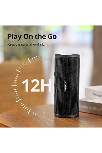 Tronsmart ترونسمارت ميرتون سي 3: 24 واط، مقاوم للماء IPX7، سماعة بلوتوث محمولة مع وقت تشغيل 12 ساعة، لون أسود