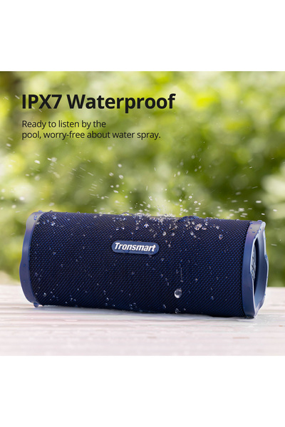 Tronsmart ترونسمارت ميرتون سي 3: 24 واط، مقاوم للماء IPX7، سماعة بلوتوث محمولة مع وقت تشغيل 12 ساعة، لون أزرق