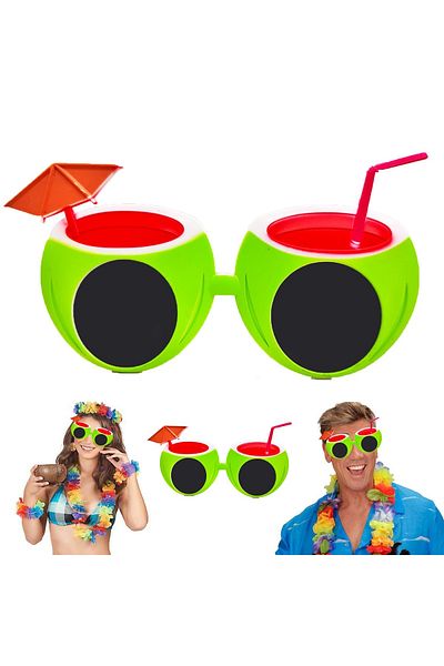 Skygo Watermelon Shaped Tropical Hawaiian Hello Summer Party Glasses
