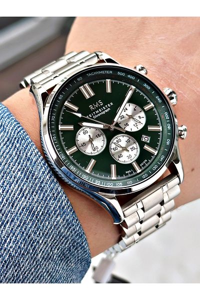 Romanson Function 24 Months Warranty Steel Cord Steel Case Men's Wrist Watch 1579.05Sz