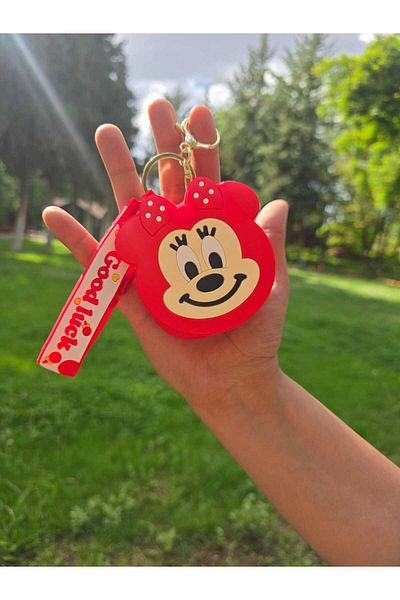 MODAM DENSTINY Figured Soft Silicone Zippered Mini Wallet Keychain Bag Ornament