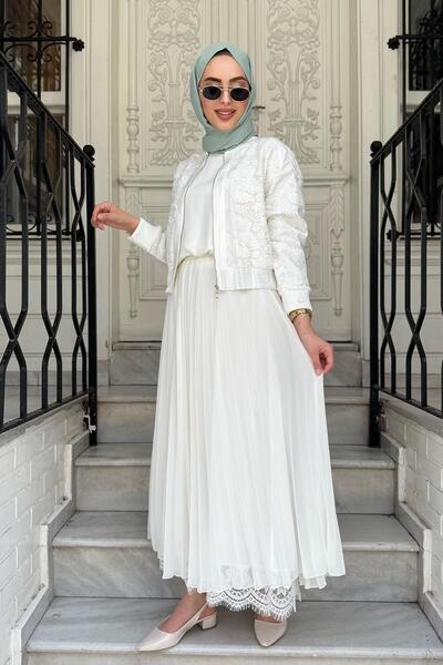 FUAT GÜRSEN FUAT GÜRŞEN Etek 25Y-3406.S Ekru