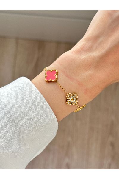 YOUES JEWELRY 316L Steel Bracelet Pearlescent Women Men Unisex Bracelet Double Sided Bracelet
