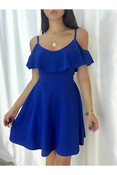 Varyete Askılı Katlı Tasarım Krep Abiye Elbise Nişan Mezuniyet Söz Düğün