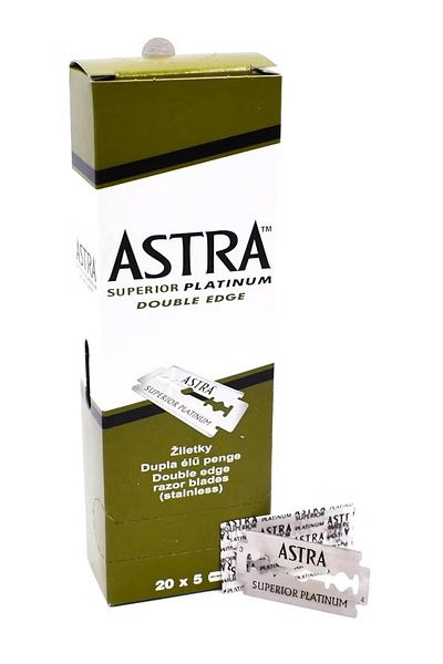 Astra Astra Superior Platinum Double Edge Razor Blades 100 Count Astra Preferred Razor