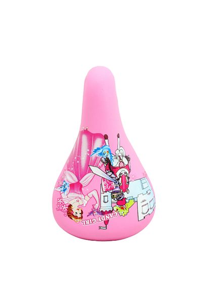 Cin Candy Girl Spring Saddle (16–20 Rim) - Girl's Bicycle Saddle Pink