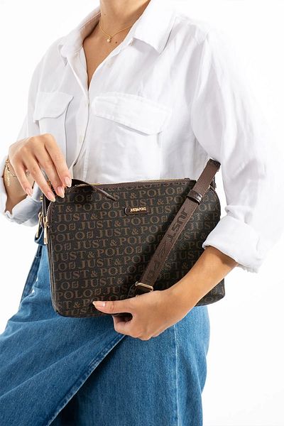 Just Polo Women's Printed Large Size Shoulder Bag 342044Pc