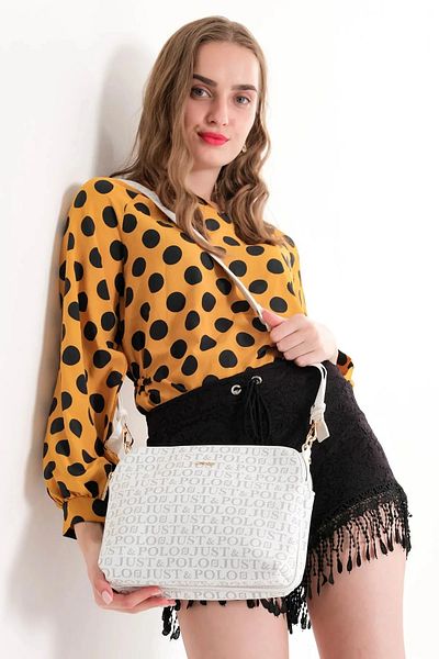 Just Polo Women's Printed Large Size Shoulder Bag 342044Pc