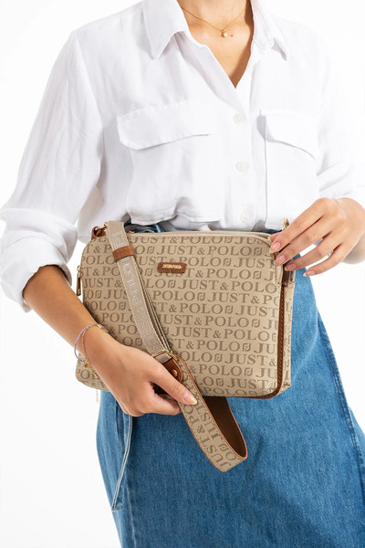 Just Polo Original Women's Printed Oversized Shoulder Bag 342044Pc