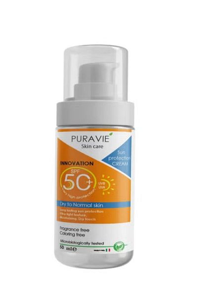 puravie Sunscreen 50ml for dry skin - superior protection and deep hydration for dry skin