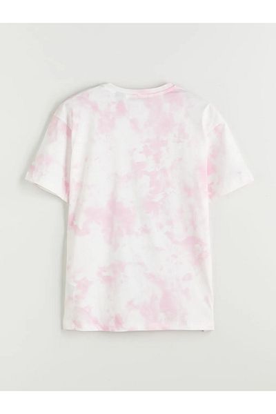 LC Waikiki Tricou XSIDE roz pentru femei, cu decolteu rotund, cu imprimeu Daisy Duck