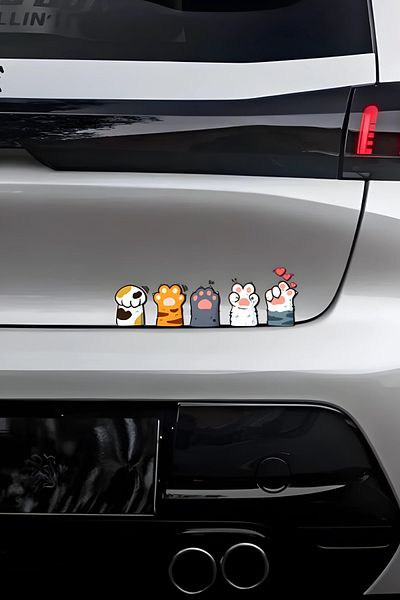 Grafikup Vehicle Cat Claw Sticker Set - Auto Motorcycle Sticker Set