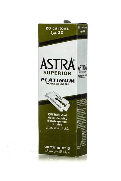 Astra Astra Superior Platinum Double Edge Razor Blades 100 Count Astra Preferred Razor