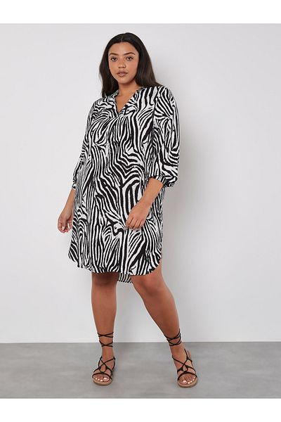 Apricot Kaftan mit Zebramuster