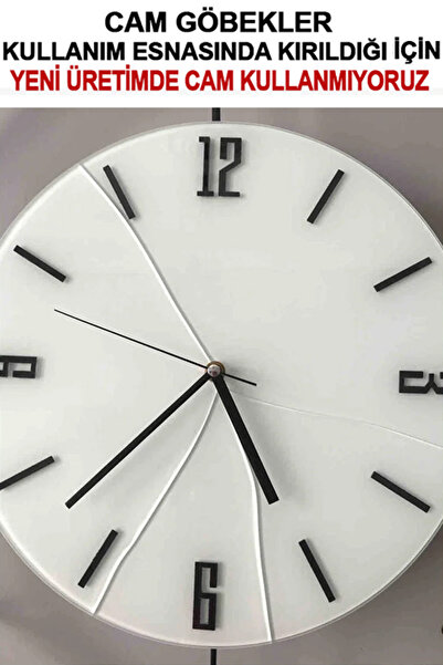 SEVİNÇ KONSEPT Led'li Krom Tiktok Nano Kristal Siyah Rakamlı (BÜYÜK BOY 50X75 CM), Dekoratif Metal Duvar Saati