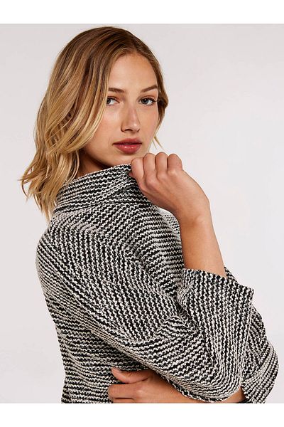 Apricot Bouclé-Jersey-Minikleid