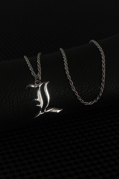 Skygo Silver Color L Letter Men's Necklace - Tj-Erk1244
