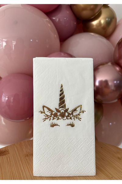 Öztürkpartievi Χαρτοπετσέτα Unicorn Gold Foil