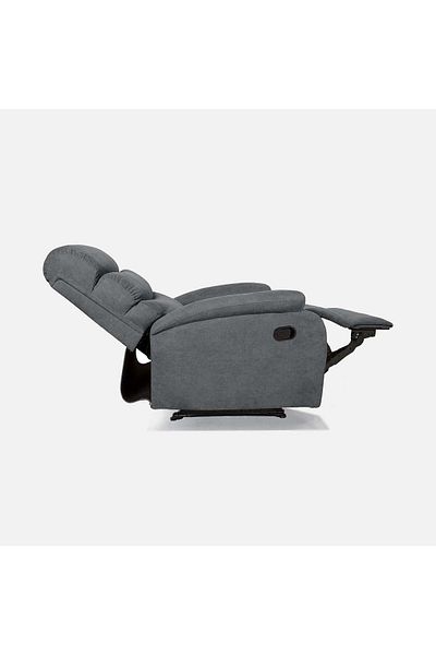 Generic Velvet Recliner Chair, Lazy Chair, Single Seater Sofa for Living Room, Bedroom, Home Office, Grey