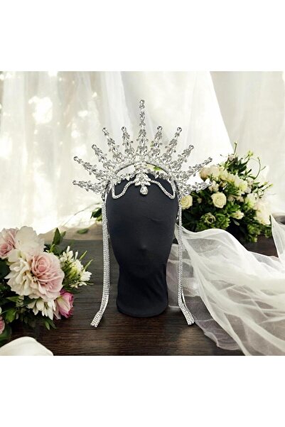 Sabek Bujiteri Coroană mare după mireasă cu frunte, henna, logodnă, promisiun...