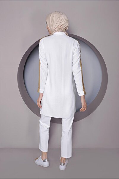 Alvina Strip Detail Buttoned Tunic 41422