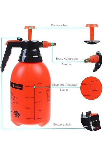 Generic Handheld Portable Water Pressure Spray Bottle with Adjustable Nozzle for Garden Irrigation, Lawn Pla
