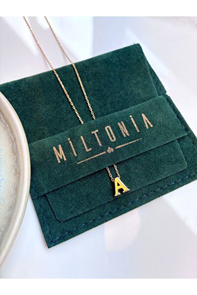 Miltonia 925s Gümüş A Harfi Gümüş Kolye