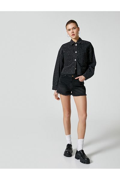 Koton New Season Mini Denim Shorts Cotton with Pockets