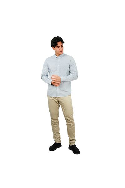 Giordano Men's Bamboo Blend Twill Shirt | Slim Fit, Cool Comfort