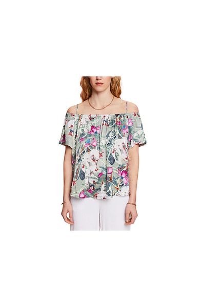 Esprit Langarmbluse für Damen v khaki barvě