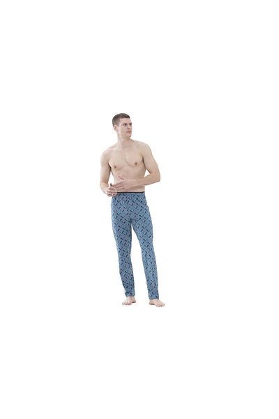 MEY Pyjama Lang Für Herren In Blau