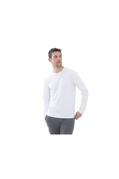MEY Pyjama Lang Für Herren In Weiß