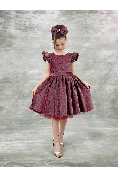 STELLA BUTİK Girl's Festive Glitter Dress