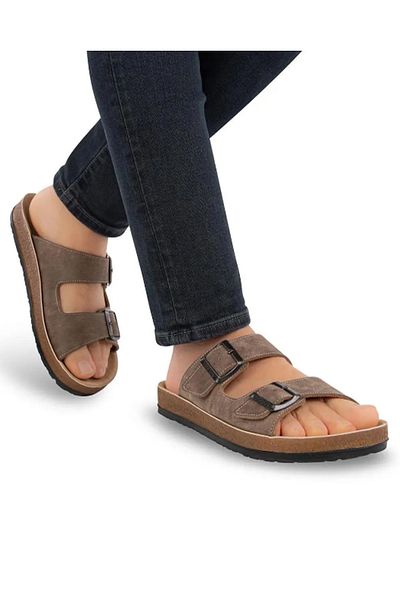 OXİ Men's Buckle Slippers