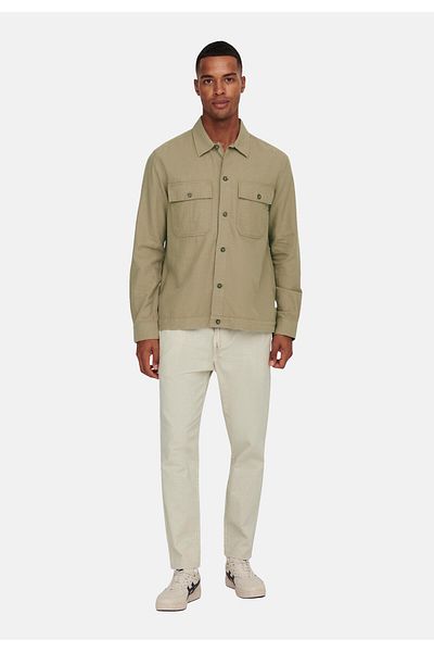 Only & Sons Hose Unifarbene Stoffhose Linus Mit Elastischem Bund Und Seitlichen Eingrifftaschen In Regular Fit