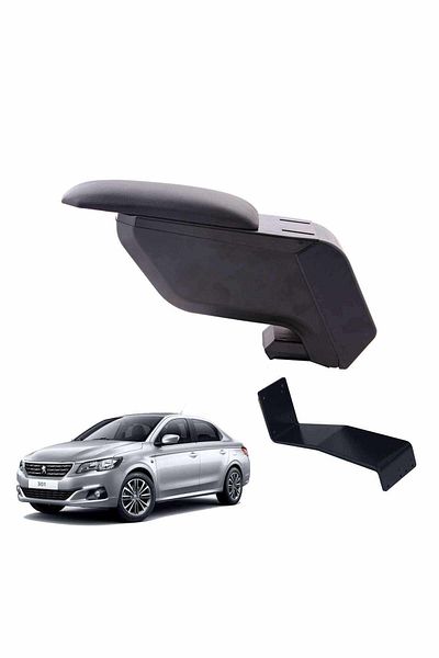 3 Tıkla Peugeot 301 2019 Black Armrest Armrest with No-Punching Steel Foot