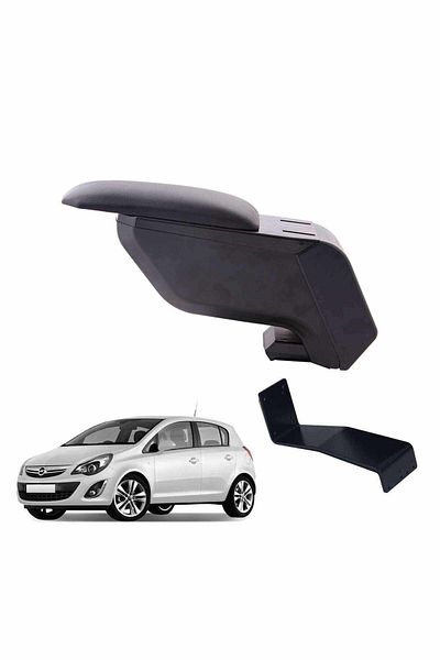 3 Tıkla Opel Corsa D 2012 Black Armrest Armrest with Steel Foot Without Piercing