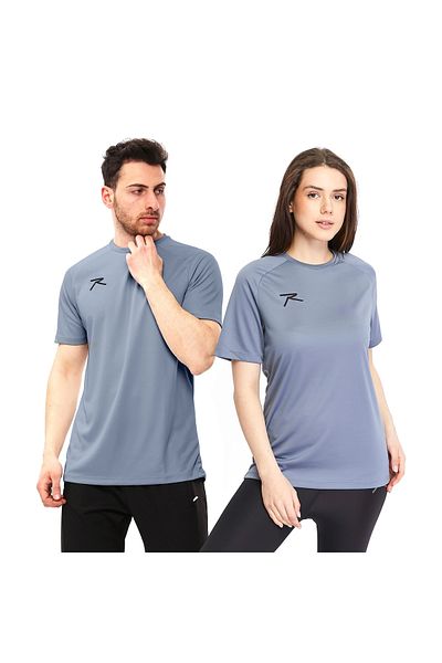 raru Ανδρικό μπλουζάκι Velox Grey - Κοντό μανίκι, τεχνικό ύφασμα