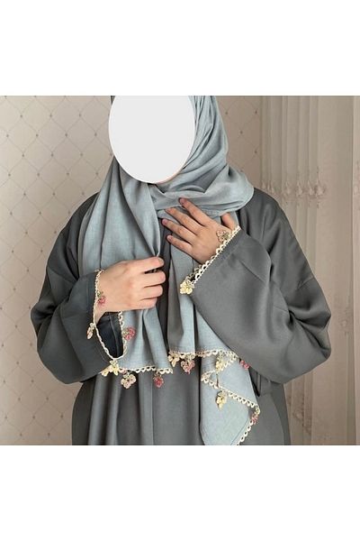 Nimet Abla Butik Hand Embroidered Prayer Robe Suit
