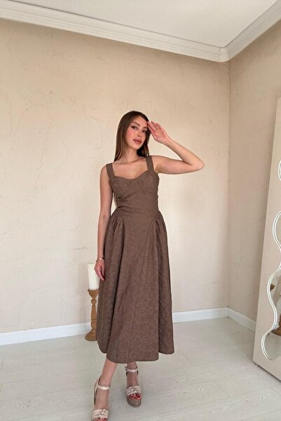 NORA Boutique Φόρεμα Evyora Mink με κορδόνια στο πλάι και κούπες στο στήθος