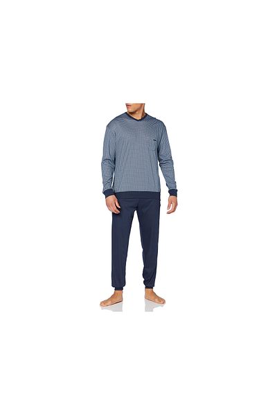 Calida Pyjama Lang Für Herren In Unifarben